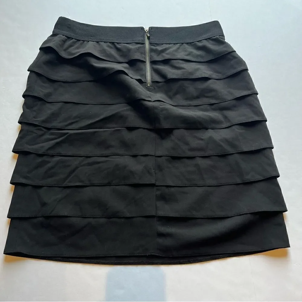 Alfani Women's Black Skirt Knee Length Tiered Size 16